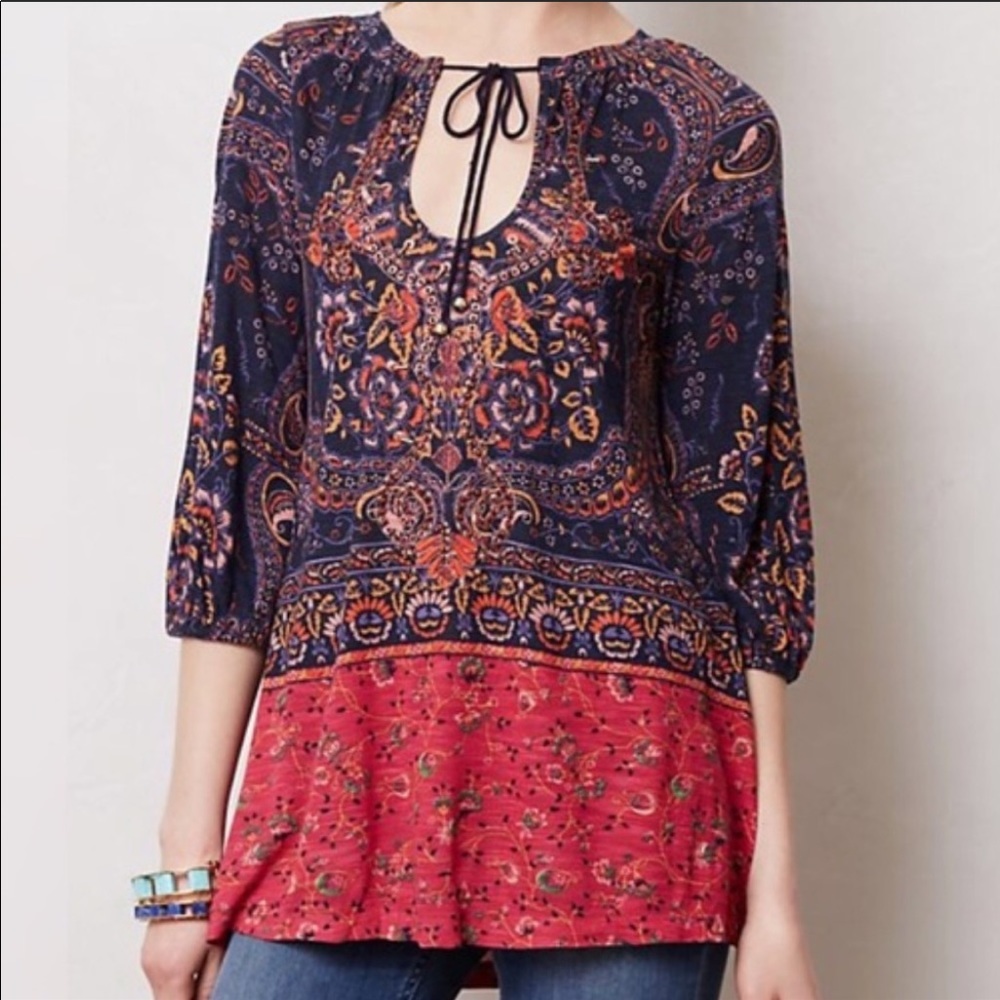 Anthropologie Meadow Rue (Medium) Beaded Blouse